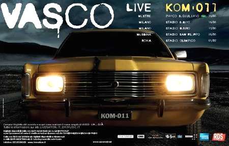 Locandina del tour di Vasco Live Kom 011 con Ford Taunus TC1